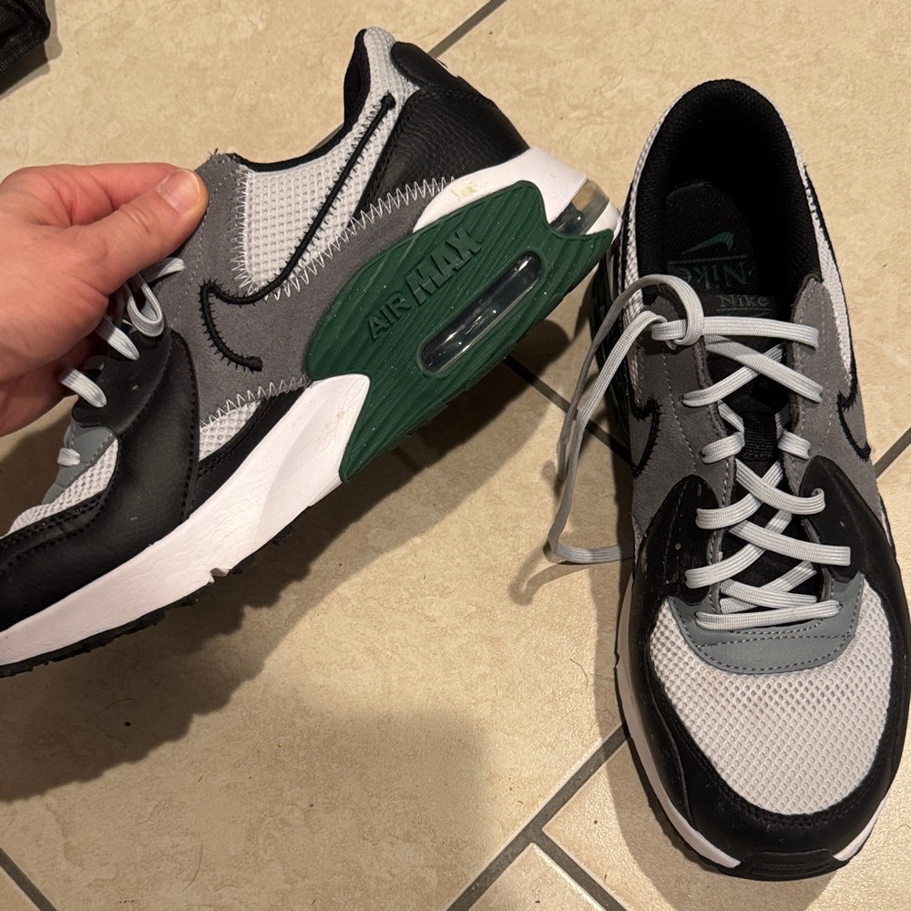 Nike Air Max Men's Black, Gray, and Green Sneakers